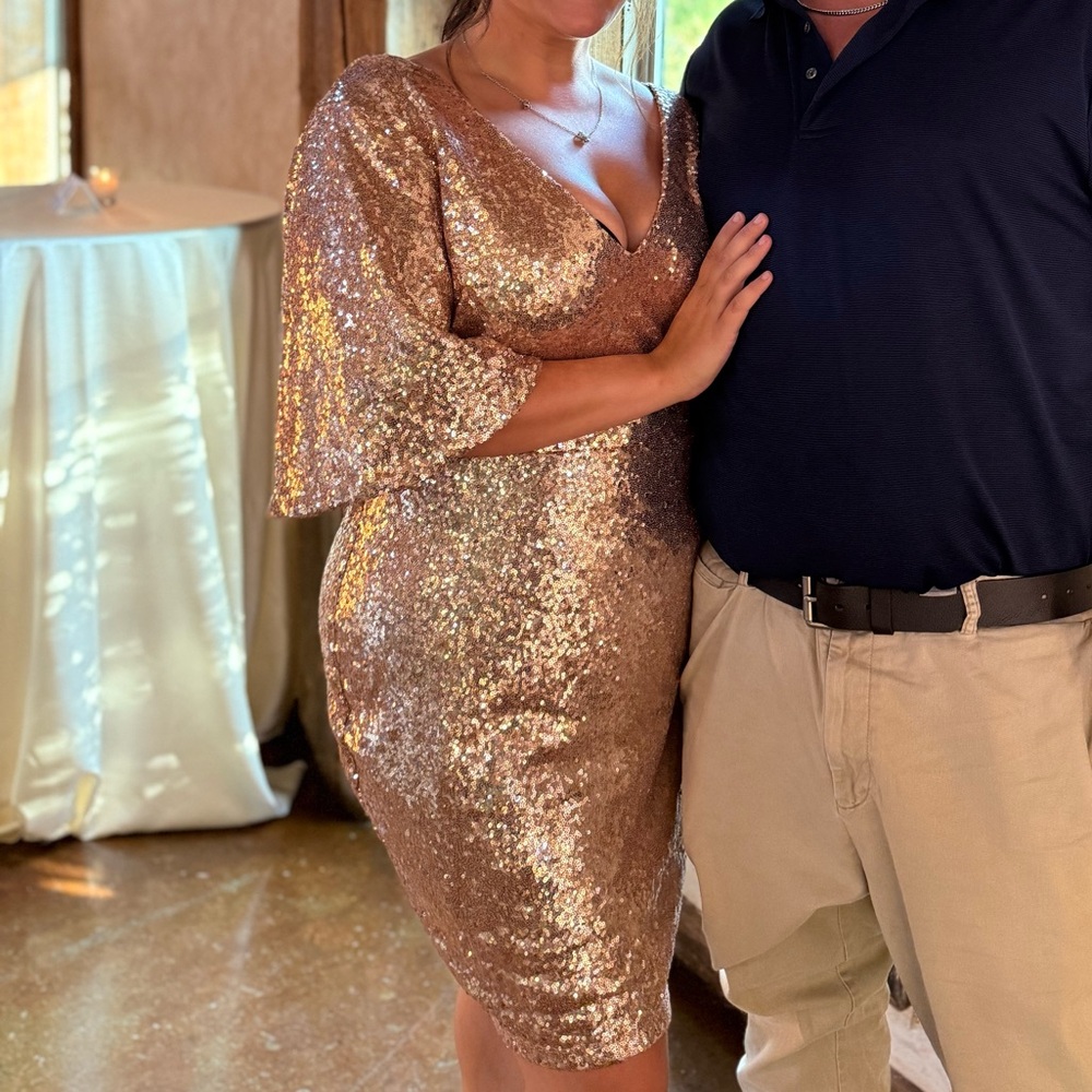 Rose Gold Sequin Dress